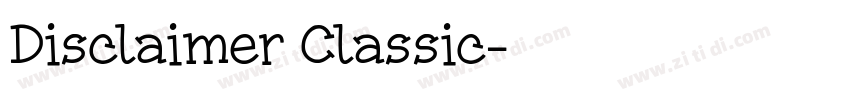 Disclaimer Classic字体转换